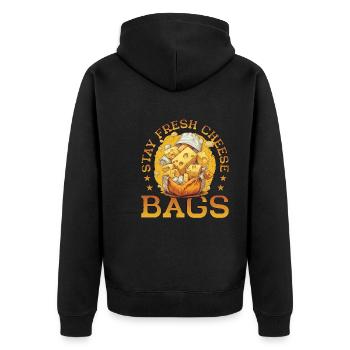 Sacs de fromages Stay Fresh 50 - Veste à capuche bio Premium Unisexe - noir - Dos - Nico (187cm)