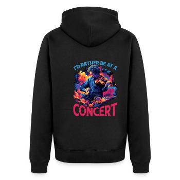 Je préfère être à un concert 9 - Veste à capuche bio Premium Unisexe - noir - Dos - Nico (187cm)