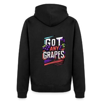 Got Any Grapes 11 - Unisex Premium Organic Zip Hoodie - black - Back - Nico (187cm)