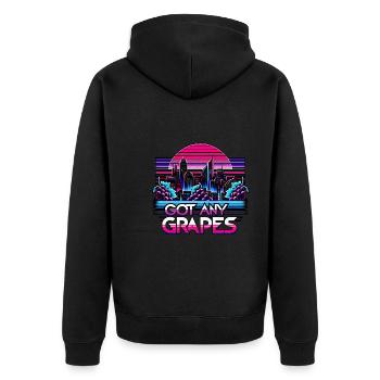 Got Any Grapes 9 - Unisex Premium Organic Zip Hoodie - black - Back - Nico (187cm)