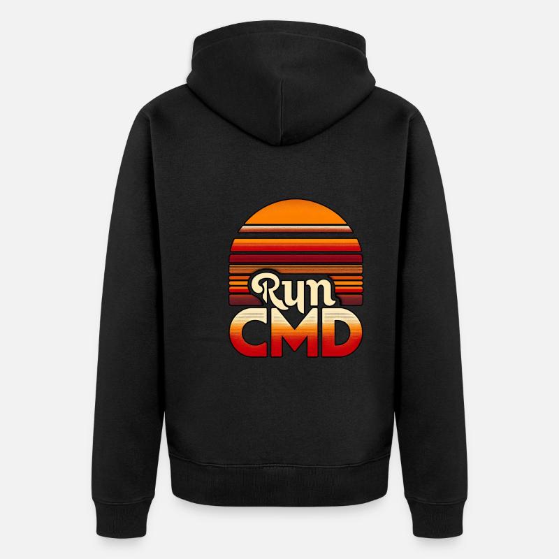 Run Cmd 44 - Unisex Premium Bio Zip Hoodie - Schwarz