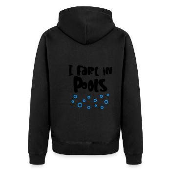 Je Pète Dans Les Piscines 4 - Veste à capuche bio Premium Unisexe - noir - Dos - Nico (187cm)