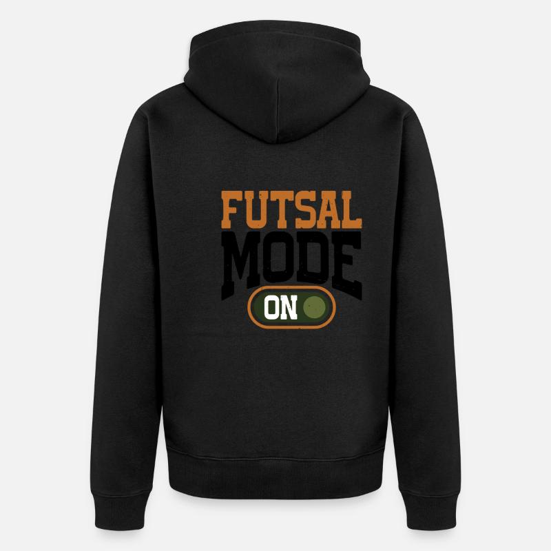 Futsal Mode On 13 - Unisex Premium Bio Zip Hoodie - Schwarz