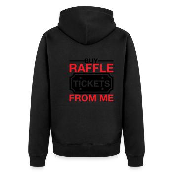 Achetez des billets de tombola chez moi 6 - Veste à capuche bio Premium Unisexe - noir - Dos - Nico (187cm)