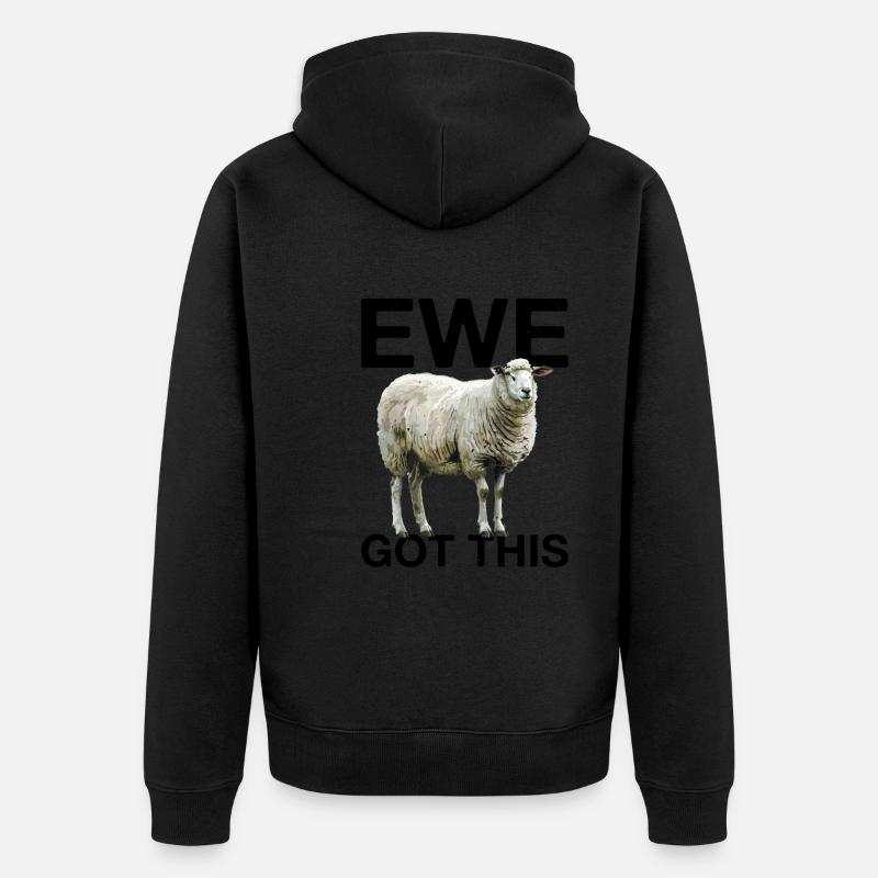 La brebis a compris ça - Veste à capuche bio Premium Unisexe - noir