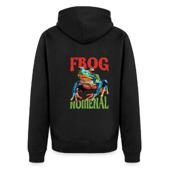 Grenouille - Veste à capuche bio Premium Unisexe - noir - Dos - Nico (187cm)