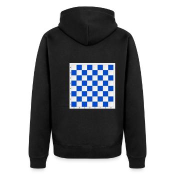 Portable Chess Board - Play Chess Instantly 2 - Unisex Premium Organic Zip Hoodie - black - Back - Nico (187cm)