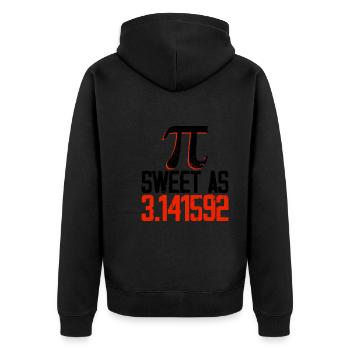 Sweet As 3.141592 4 - Unisex Premium Organic Zip Hoodie - black - Back - Nico (187cm)