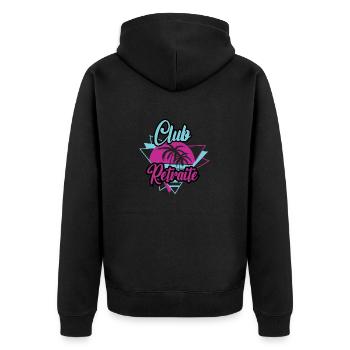club retraite - Veste à capuche bio Premium Unisexe - noir - Dos - Nico (187cm)