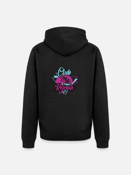 club retraite - Veste à capuche bio Premium Unisexe - noir