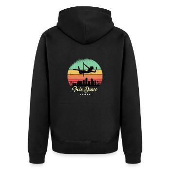 Pole Dance Dancer Vintage Retro Sunset - Unisex Premium Organic Zip Hoodie - black - Back - Nico (187cm)
