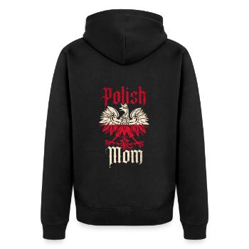 Pologne mère polonaise - Veste à capuche bio Premium Unisexe - noir - Dos - Nico (187cm)