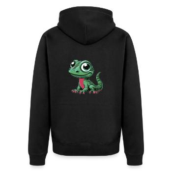 Lézard - Veste à capuche bio Premium Unisexe - noir - Dos - Nico (187cm)