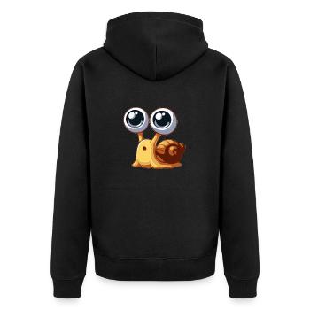 Bébé escargot - Veste à capuche bio Premium Unisexe - noir - Dos - Nico (187cm)