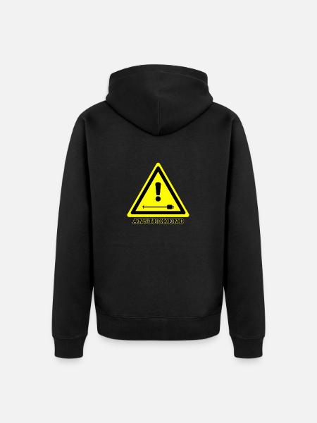 Ansteckend joke (DE) - Unisex Premium Bio Zip Hoodie - Schwarz