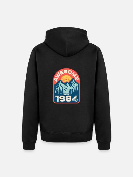 Awesome since 1984 - Unisex Premium Organic Zip Hoodie - black