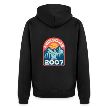 Génial depuis 2007 - Veste à capuche bio Premium Unisexe - noir - Dos - Nico (187cm)