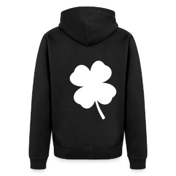 Symbole Cloverleaf - Veste à capuche bio Premium Unisexe - noir - Dos - Nico (187cm)