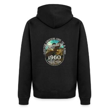 Légendaire depuis 1960 - Veste à capuche bio Premium Unisexe - noir - Dos - Nico (187cm)