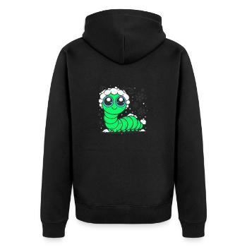 Chenille - Veste à capuche bio Premium Unisexe - noir - Dos - Nico (187cm)