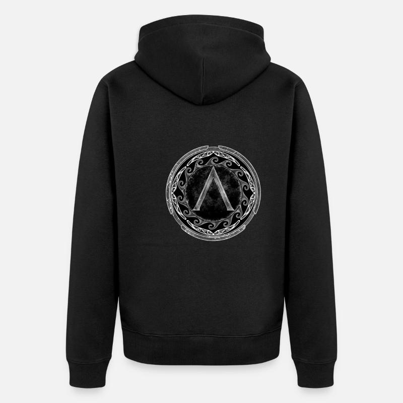 Symbole Sparta Lambda - Veste à capuche bio Premium Unisexe - noir