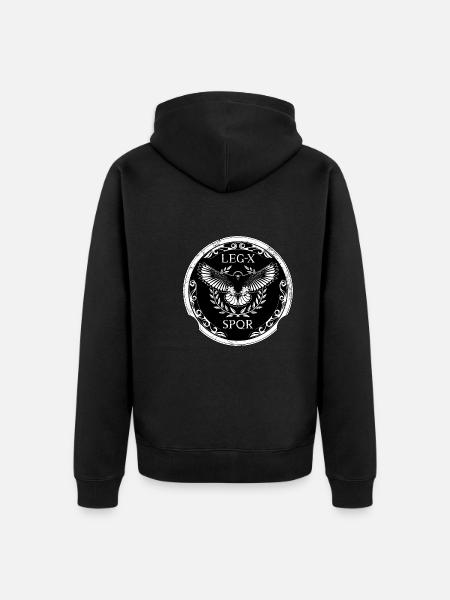 Spqr - Unisex Premium Organic Zip Hoodie - black