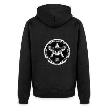 Symbole Sparta - Veste à capuche bio Premium Unisexe - noir - Dos - Nico (187cm)