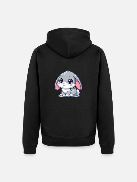 Bébé Lapin - Veste à capuche bio Premium Unisexe - noir
