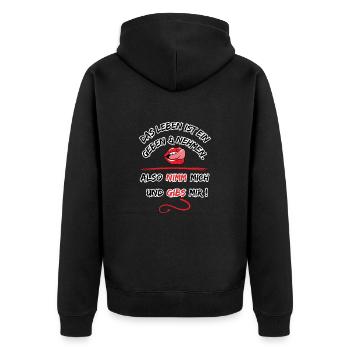 Life is a give and take, so take me - Unisex Premium Organic Zip Hoodie - black - Back - Nico (187cm)
