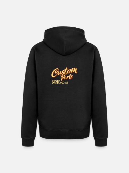 Custom Parts Bionic Engineering Gift - Unisex Premium Organic Zip Hoodie - black