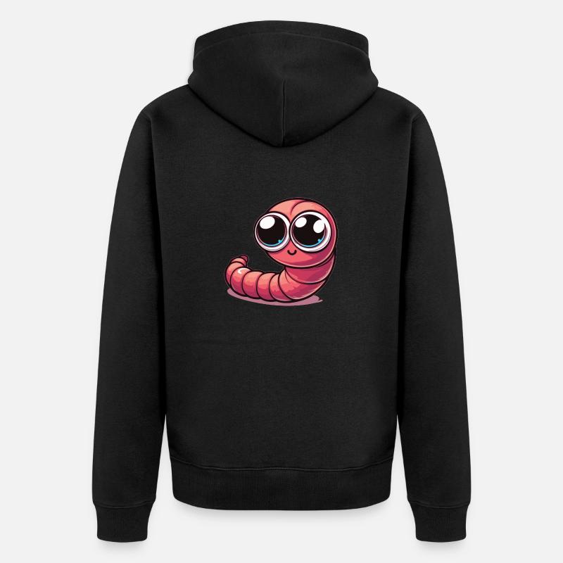 Petit ver - Veste à capuche bio Premium Unisexe - noir