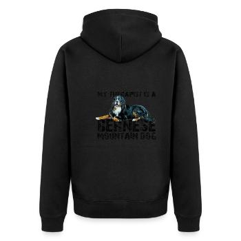 Bouvier bernois - Veste à capuche bio Premium Unisexe - noir - Dos - Nico (187cm)