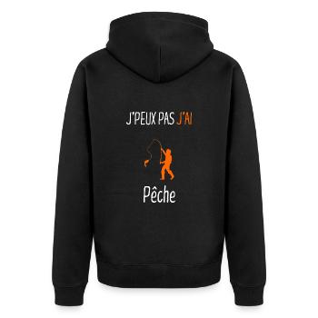 J'peux pas j'ai Pêche - Veste à capuche bio Premium Unisexe - noir - Dos - Nico (187cm)