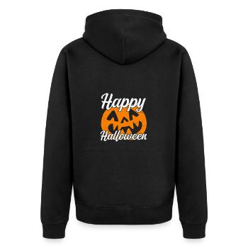 Happy Halloween - Veste à capuche bio Premium Unisexe - noir - Dos - Nico (187cm)