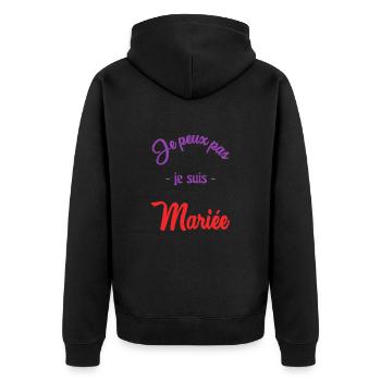 MARIEE. FUTURE MARIEE - Veste à capuche bio Premium Unisexe - noir - Dos - Nico (187cm)