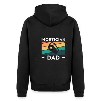 Mortician Papa Papa Fête des pères - Veste à capuche bio Premium Unisexe - noir - Dos - Nico (187cm)