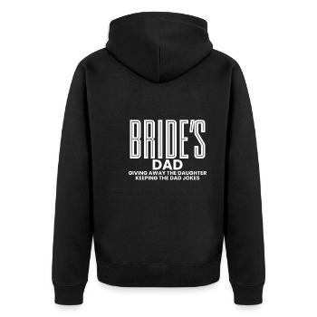 Père De La Chemise de la mariée Cadeau Père de mariage - Veste à capuche bio Premium Unisexe - noir - Dos - Nico (187cm)