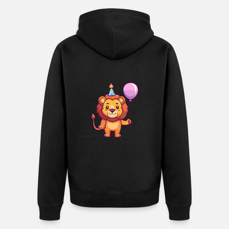 Leo Anniversaire Bébé - Veste à capuche bio Premium Unisexe - noir
