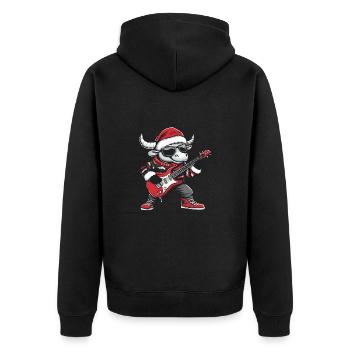 Bulle Guitare Rocker de Noël Taurus - Veste à capuche bio Premium Unisexe - noir - Dos - Nico (187cm)
