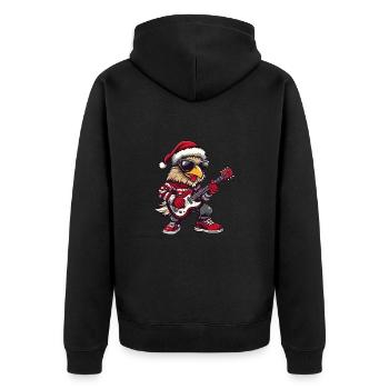Guitare Rocker de Noël - Veste à capuche bio Premium Unisexe - noir - Dos - Nico (187cm)