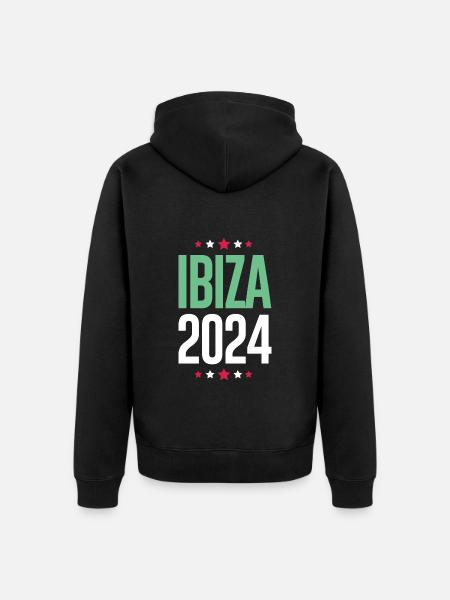 Ibiza 2024 Holidays - Unisex Premium Organic Zip Hoodie - black