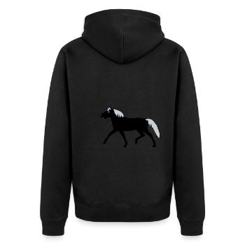 Pony Horse Christmas Gift Kids Riding - Unisex Premium Organic Zip Hoodie - black - Back - Nico (187cm)