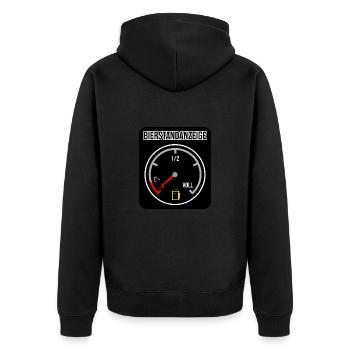 Beer Reading Fuel Gauge - Unisex Premium Organic Zip Hoodie - black - Back - Nico (187cm)