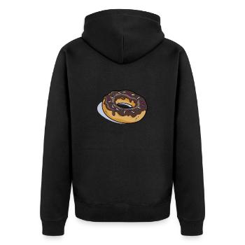 Beignet au chocolat - Veste à capuche bio Premium Unisexe - noir - Dos - Nico (187cm)