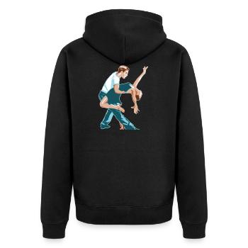 ballerina ballett dance dancer tanz taenzer yoga62 - Unisex Premium Bio Zip Hoodie - Schwarz - Hinten - Nico (187cm)