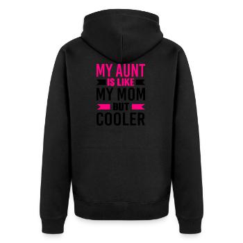 Ma maman, comme ma tante, est juste plus cool - Veste à capuche bio Premium Unisexe - noir - Dos - Nico (187cm)