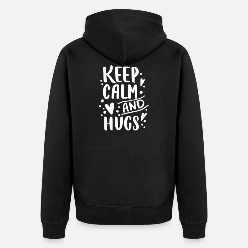 hugme - Veste à capuche bio Premium Unisexe - noir