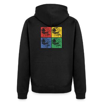 Piano Pop-Art - Veste à capuche bio Premium Unisexe - noir - Dos - Nico (187cm)