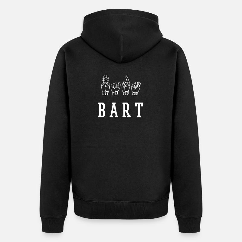 Bart - Unisex Premium Bio Zip Hoodie - Schwarz