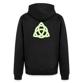Triskolion Triskele - Veste à capuche bio Premium Unisexe - noir - Dos - Nico (187cm)
